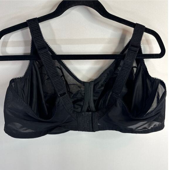 Elomi Cate Side Support Lace Unlined Unwired Bra 46DD Black - Picture 7 of 9